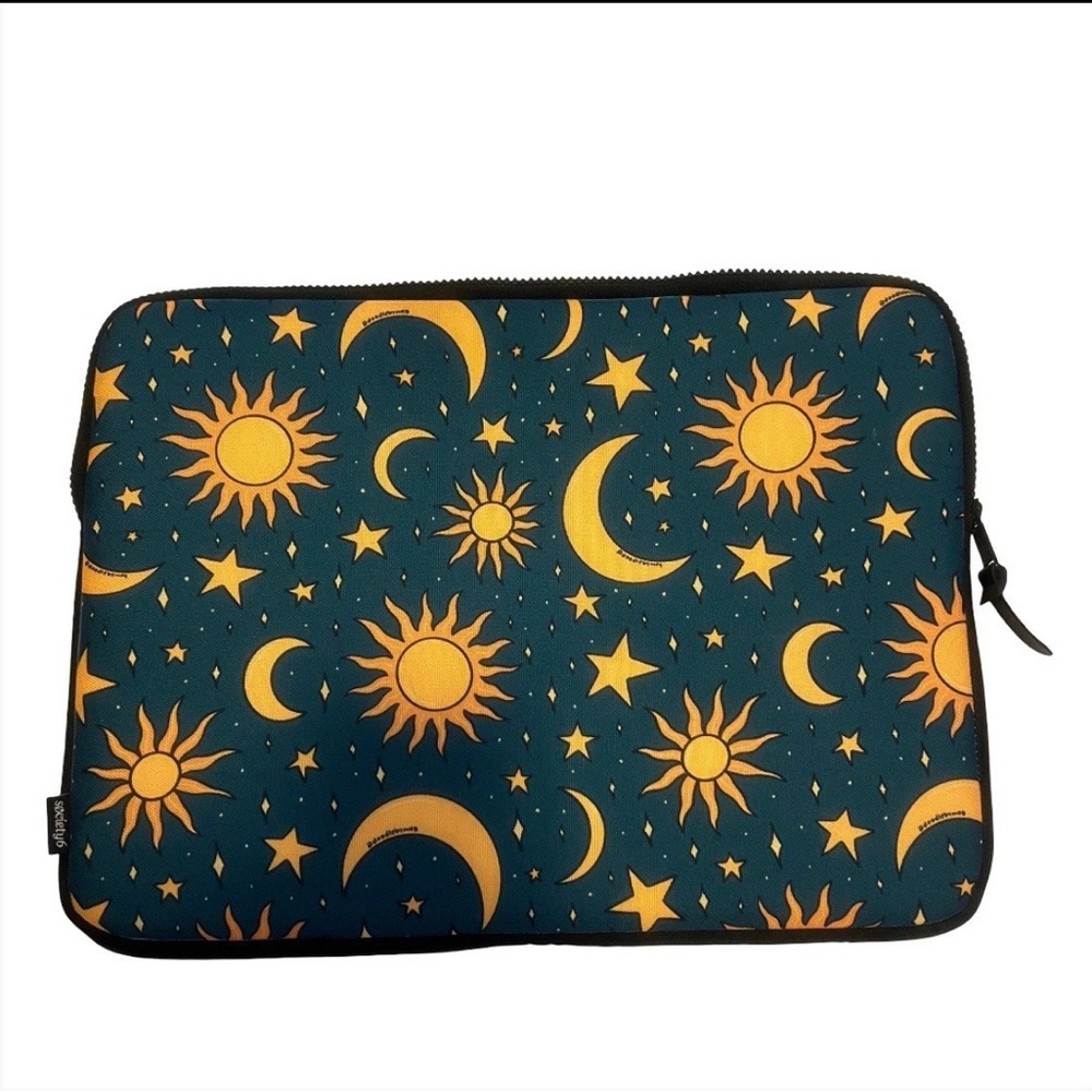 Society6 Sun, Moon & Stars Laptop Sleeve - Celestial Space Design